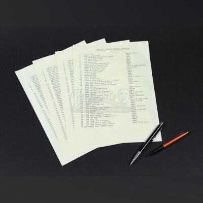 RUSH - Niki Lauda's (Daniel Bruhl) Pre-Flight Checklist & Pens (RP080)