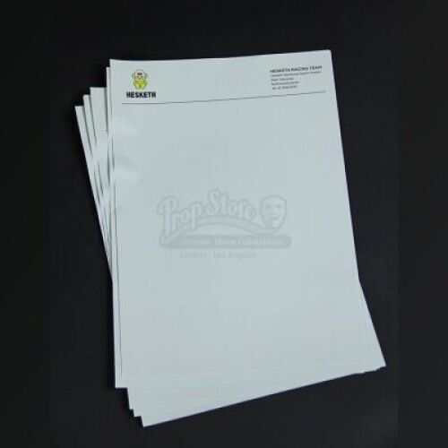 RUSH - Hesketh Team Headed Paper (RP150)