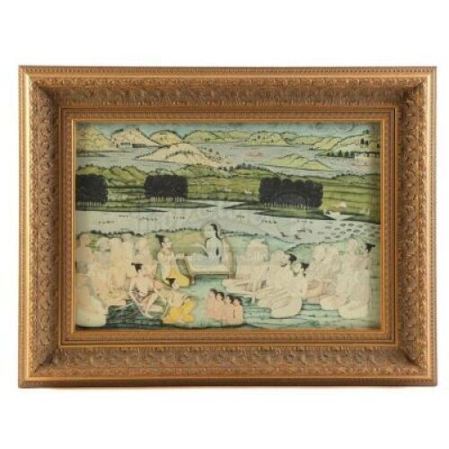 Cullen House Framed Gouache Painting