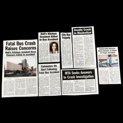 Lot # 10: MARVEL'S JESSICA JONES (TV SERIES) - Jessica Jones' Newspaper Clippings of Reva Connors