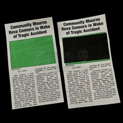 Lot # 18: MARVEL'S JESSICA JONES (TV SERIES) - Pair of Jessica Jones' VFX Newspaper Clippings