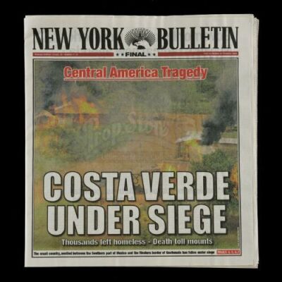 Lot # 46: MARVEL'S JESSICA JONES (TV SERIES) - Will Simpson's 'Costa Verde Under Siege' Newspaper