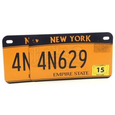 Lot # 57: MARVEL'S JESSICA JONES (TV SERIES) - Pair of Luke Cage's Motorcycle License Plates