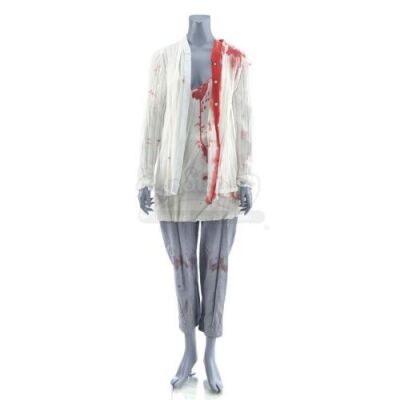 Lot # 85: MARVEL'S JESSICA JONES (TV SERIES) - Wendy Ross-Hogarth's Bloodied '1,000 Cuts' Costume