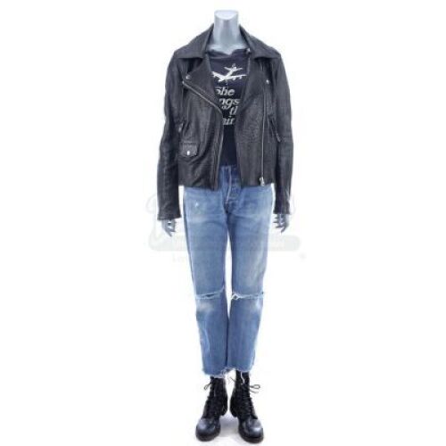 Lot # 320: MARVEL'S JESSICA JONES (TV SERIES) - Jessica Jones' Bathroom Rescue Costume with Alternate Leather Jacket