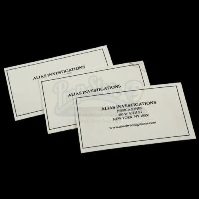 Lot # 355: MARVEL'S JESSICA JONES (TV SERIES) - Set of Three Alias Investigations Business Cards