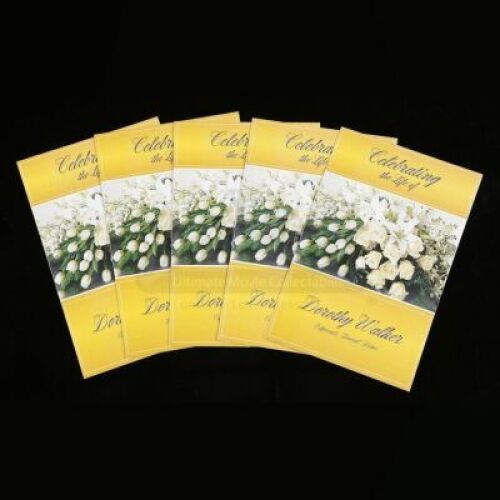 Lot # 396: MARVEL'S JESSICA JONES (TV SERIES) - Set of Five Dorothy Walker Funeral Programs
