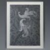 Cullen House Framed Grey Floral Print