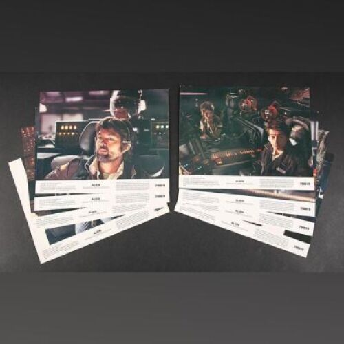 Lot # 1 - Alien & Aliens Collection Auction - Set of Eight U.S. Lobby Cards