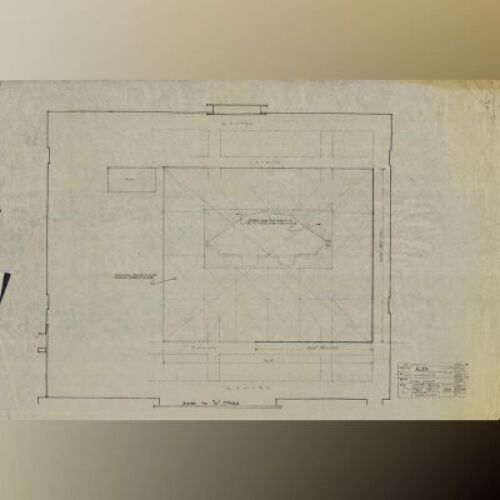 Lot # 17 - Alien & Aliens Collection Auction - Narcissus External 'Stage Layout inc. Gantry' Production Dyeline