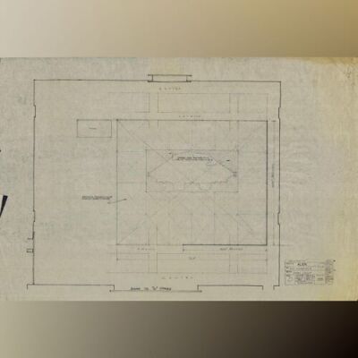 Lot # 17 - Alien & Aliens Collection Auction - Narcissus External 'Stage Layout inc. Gantry' Production Dyeline