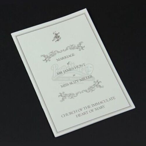 RUSH - James & Suzy Hunt Wedding Orders of Service (RP107)