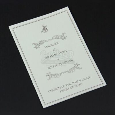 RUSH - James & Suzy Hunt Wedding Orders of Service (RP107)