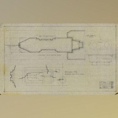 Lot # 37 - Alien & Aliens Collection Auction - Narcissus Internal Detail 'Det. Of Door No. 4 & 5' Production Dyeline