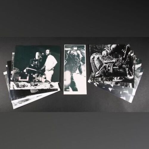 Lot # 64 - Alien & Aliens Collection Auction - B&W Stills Including Space Jockey and H R Giger on Set