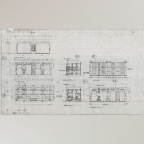 Lot # 77 - Alien & Aliens Collection Auction - Sulaco Shower Detail & Living Quarters Original Hand Drawn Production Design Artwork