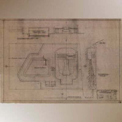 Lot # 84 - Alien & Aliens Collection Auction - Narcissus Internal Detail 'Airlock Door Handle' Production Dyeline