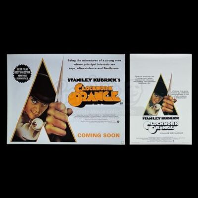 A CLOCKWORK ORANGE (1971) - Printed Belgian & U.K. Re-Release Quad Posters