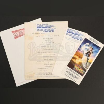 BACK TO THE FUTURE (1985) - Wrap Party and Screening Invitation with Film Stationary