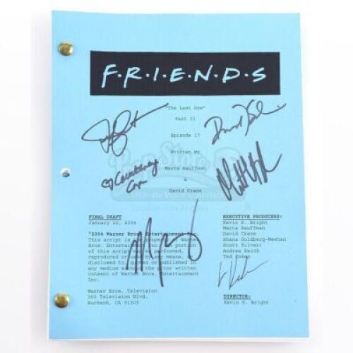 Lot # 92: FRIENDS - Cast-Autographed Finale Episode Part Two Script