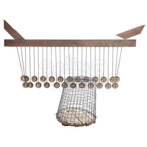 Lot # 19: THE BALLAD OF BUSTER SCRUGGS - Calculator Chicken's Cage and Number Board