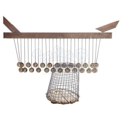 Lot # 19: THE BALLAD OF BUSTER SCRUGGS - Calculator Chicken's Cage and Number Board