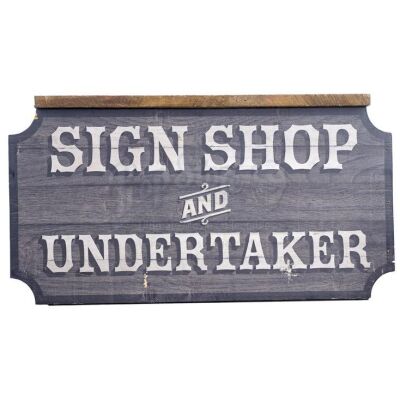 Lot # 40: THE BALLAD OF BUSTER SCRUGGS - "Sign Shop and Undertaker" Sign