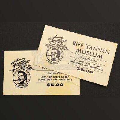 BACK TO THE FUTURE PART II (1989) - Pair of Biff Tannen Museum Tickets