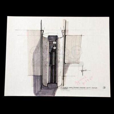 BLADE RUNNER (1982) - Signed Syd Mead Hand-Drawn Kiosk 'Solid State' Concept Artwork
