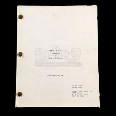 DAY OF THE DEAD (1985) - George Romero Signed Second Draft Production-Used Screenplay