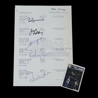 DOCTOR WHO (TV 1963 - 1989) - "Resurrection of the Daleks" Autographed Cast List
