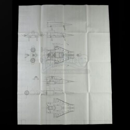 Lot # 99: A-Wing Engineering Drawing Period Copy (34"x44")