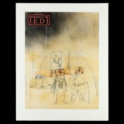 Lot # 158: Max Rebo Band School Portfolio Concept Artwork