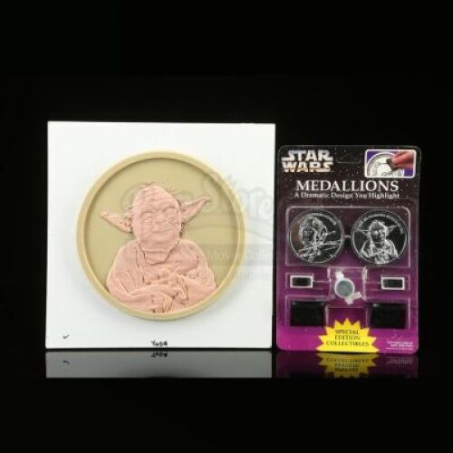 Lot # 171: Yoda Medallion 3:1 Original Wax Sculpting and Production Example
