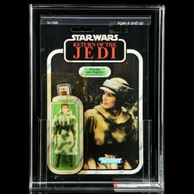 Lot # 217: Princess Leia Organa (in Combat Poncho) ROTJ77A AFA 80Y+ [ERROR Backwards Poncho]