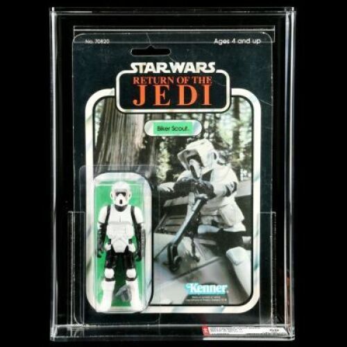 Lot # 221: Biker Scout (Short Mouth) ROTJ65A AFA 60