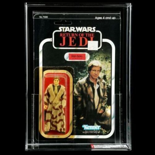 Lot # 235: Han Solo (In Trench Coat) ROTJ79A AFA 75Y