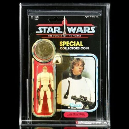 Lot # 242: Luke Skywalker (Imperial Stormtrooper Outfit) POTF92A AFA 80Y