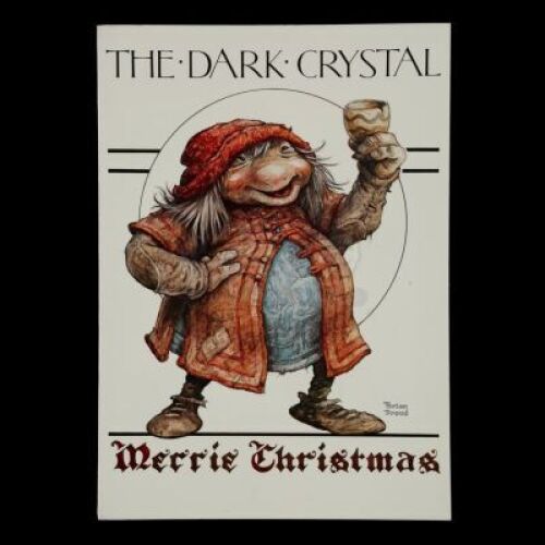 Lot # 385: Gary Kurtz-Signed Dark Crystal Christmas Card