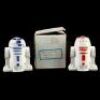 Lot # 436: Hand-Painted R2-D2 and R5-D4 Salt and Pepper Shaker Set