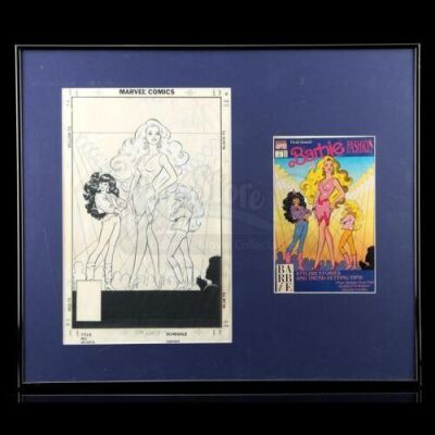 Lot # 444: Framed and Matted Barbie Fashion #1 Cover with Comic