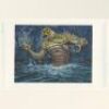 Lot # 454: Creature From The Black Lagoon Card Painting