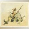 Lot # 458: Dinosaur Warrior Painting (Unpublished)
