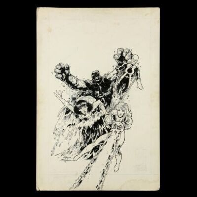 Lot # 460: Justice Machine Annual #1 Elementals Drawing