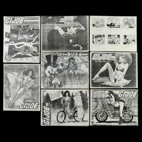Lot # 473: Eight G.I. Joe Storyboards (with Explicit Covers)