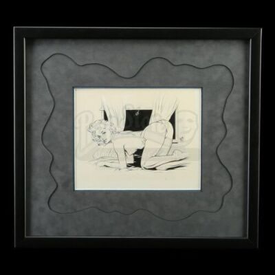 Lot # 477: Framed "Half Moon" Marilyn Monroe Pin-Up