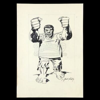 Lot # 481: Large Size The Incredible Hulk Pin-Up (Unpublished)