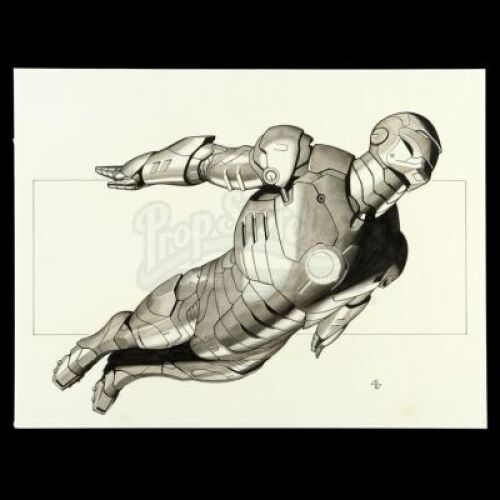 Lot # 484: Iron Man Licensing Concept Art - Flying