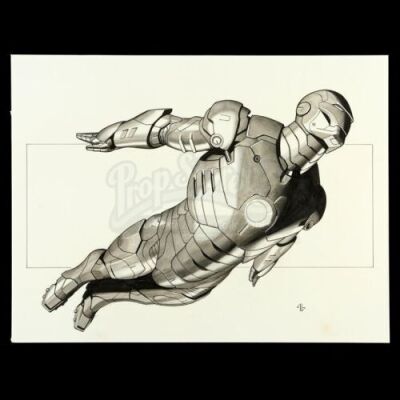 Lot # 484: Iron Man Licensing Concept Art - Flying