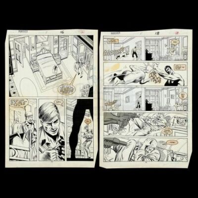 Lot # 498: The Punisher Limited Series #5 p.12 and 14